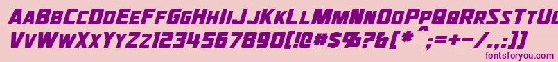 JhiaxusItalic Font – Purple Fonts on Pink Background