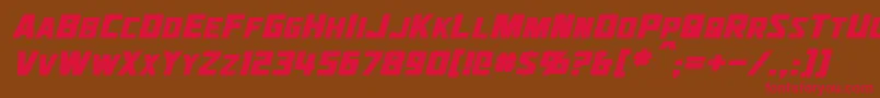 JhiaxusItalic Font – Red Fonts on Brown Background