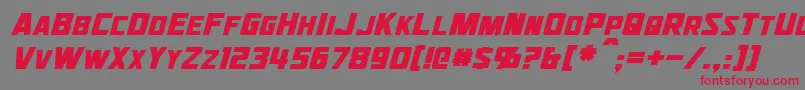 フォントJhiaxusItalic – 赤い文字の灰色の背景