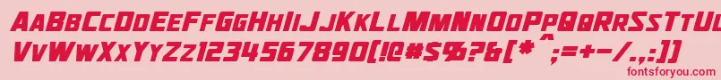 JhiaxusItalic Font – Red Fonts on Pink Background