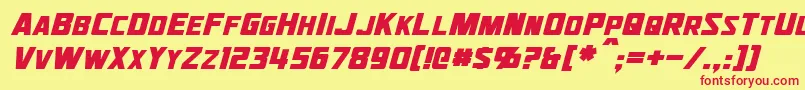 More about JhiaxusItalic Font JhiaxusItalic Font – Red Fonts on Yellow Background