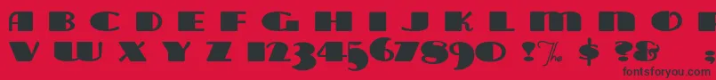 Tarabulb Font – Black Fonts on Red Background
