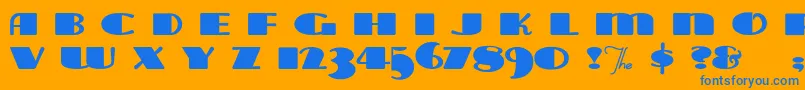 Tarabulb Font – Blue Fonts on Orange Background