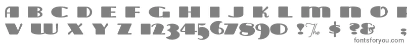 フォントTarabulb – 白い背景に灰色の文字