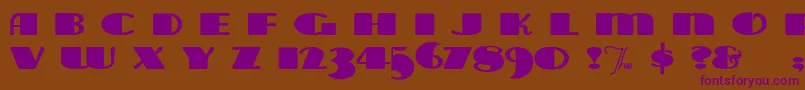 Tarabulb-Schriftart – Violette Schriften auf braunem Hintergrund