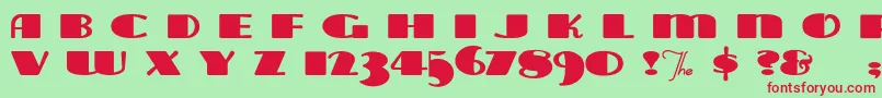 Tarabulb Font – Red Fonts on Green Background