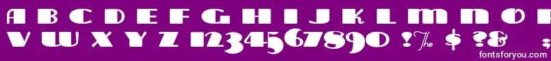 フォントTarabulb – 紫の背景に白い文字
