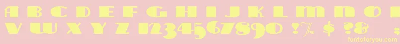 Tarabulb Font – Yellow Fonts on Pink Background