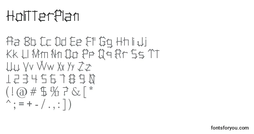 Schriftart HolitterPlan – Alphabet, Zahlen, spezielle Symbole