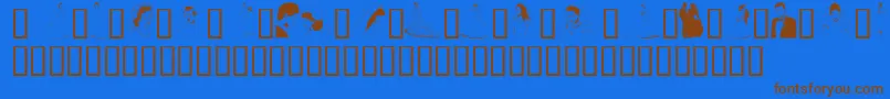 Шрифт GeTheBrideAndGroom – коричневые шрифты на синем фоне