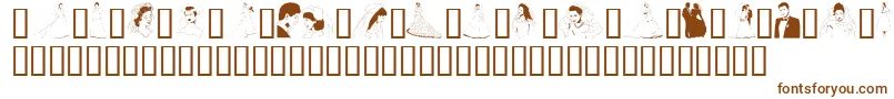 GeTheBrideAndGroom Font – Brown Fonts on White Background