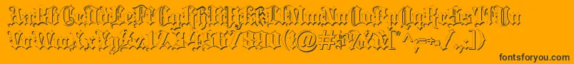 Fonte Blackletter ffy – fontes pretas em um fundo laranja