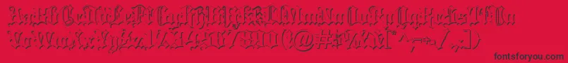 Blackletter ffy Font – Black Fonts on Red Background