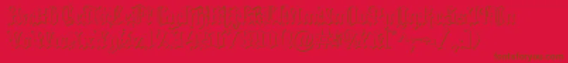 Fonte Blackletter ffy – fontes marrons em um fundo vermelho
