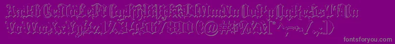 Fonte Blackletter ffy – fontes cinzas em um fundo violeta