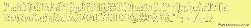 Blackletter ffy Font – Gray Fonts on Yellow Background