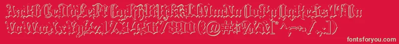 Blackletter ffy-fontti – vihreät fontit punaisella taustalla