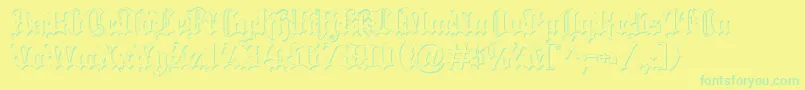Więcej informacji o czcionce Blackletter ffy Czcionka Blackletter ffy – zielone czcionki na żółtym tle