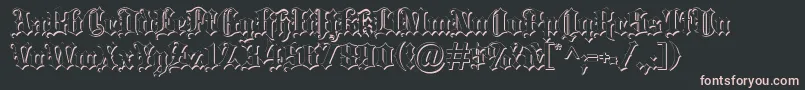 Fonte Blackletter ffy – fontes rosa em um fundo preto