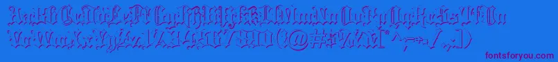 Police Blackletter ffy – polices violettes sur fond bleu