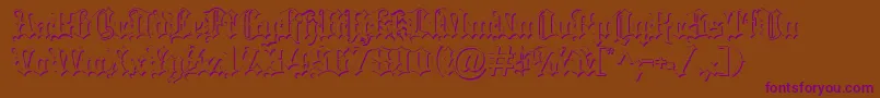 Blackletter ffy Font – Purple Fonts on Brown Background