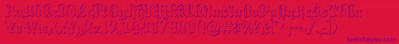 Blackletter ffy Font – Purple Fonts on Red Background