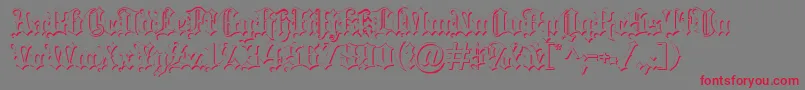 Blackletter ffy Font – Red Fonts on Gray Background