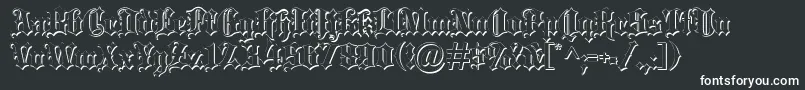 Blackletter ffy Font – White Fonts on Black Background