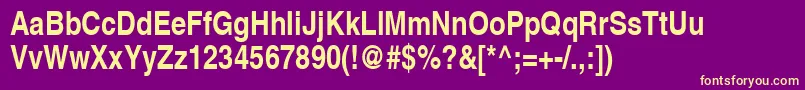 ContextUltraCondensedSsiBoldUltraCondensed Font – Yellow Fonts on Purple Background