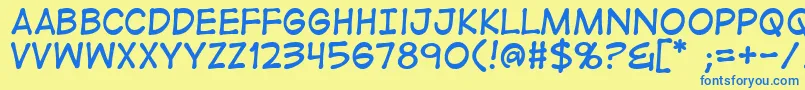 Digitalstrip Font – Blue Fonts on Yellow Background