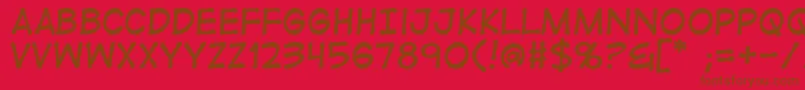 Digitalstrip Font – Brown Fonts on Red Background