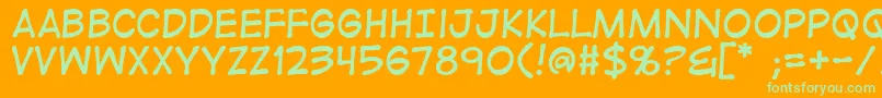 Digitalstrip Font – Green Fonts on Orange Background