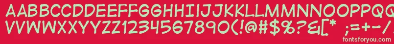 Digitalstrip Font – Green Fonts on Red Background