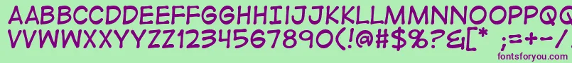 Digitalstrip Font – Purple Fonts on Green Background