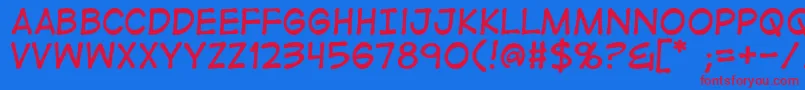 Digitalstrip Font – Red Fonts on Blue Background