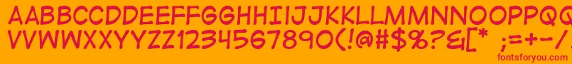 Digitalstrip Font – Red Fonts on Orange Background