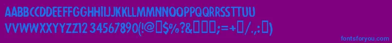 StrejkaregularFreeForPersonalUseOnly-Schriftart – Blaue Schriften auf violettem Hintergrund