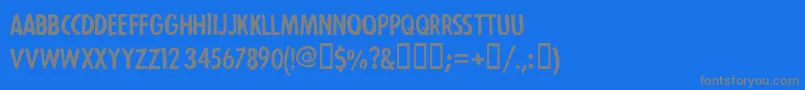 StrejkaregularFreeForPersonalUseOnly-Schriftart – Graue Schriften auf blauem Hintergrund