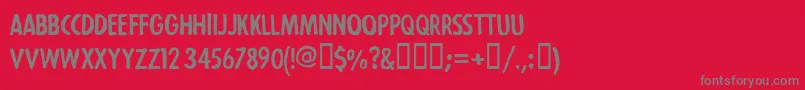 StrejkaregularFreeForPersonalUseOnly-Schriftart – Graue Schriften auf rotem Hintergrund