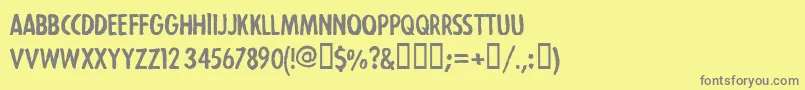 StrejkaregularFreeForPersonalUseOnly Font – Gray Fonts on Yellow Background