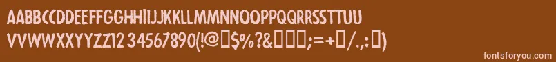 StrejkaregularFreeForPersonalUseOnly Font – Pink Fonts on Brown Background