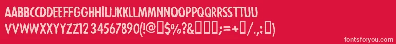 StrejkaregularFreeForPersonalUseOnly Font – Pink Fonts on Red Background