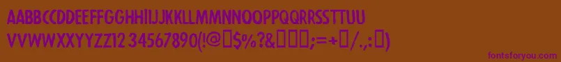 StrejkaregularFreeForPersonalUseOnly Font – Purple Fonts on Brown Background