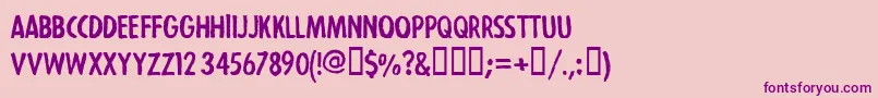 StrejkaregularFreeForPersonalUseOnly-fontti – violetit fontit vaaleanpunaisella taustalla