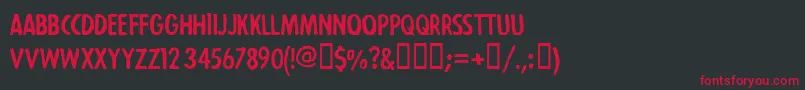 StrejkaregularFreeForPersonalUseOnly Font – Red Fonts on Black Background
