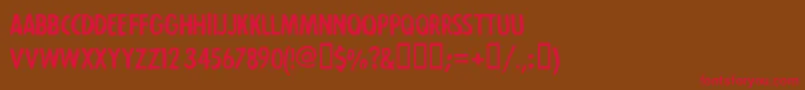 StrejkaregularFreeForPersonalUseOnly Font – Red Fonts on Brown Background