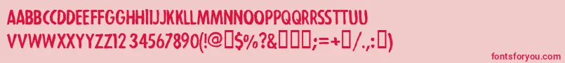 StrejkaregularFreeForPersonalUseOnly Font – Red Fonts on Pink Background