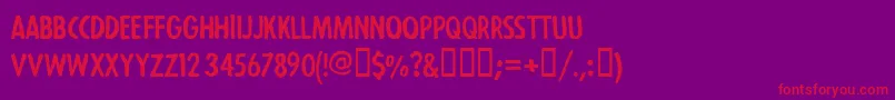 StrejkaregularFreeForPersonalUseOnly Font – Red Fonts on Purple Background