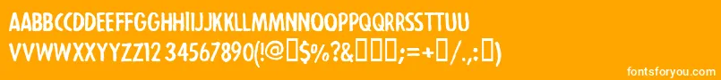 StrejkaregularFreeForPersonalUseOnly Font – White Fonts on Orange Background