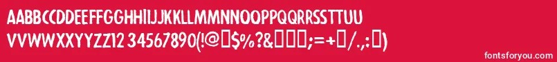 StrejkaregularFreeForPersonalUseOnly Font – White Fonts on Red Background